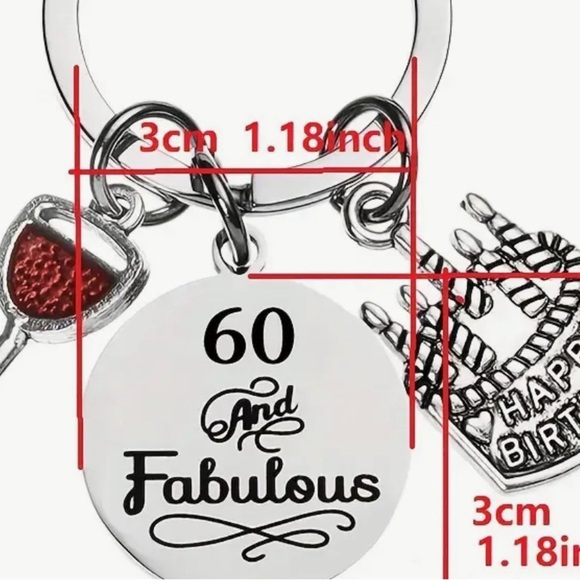NWT 60 AND FABULOUS KEYCHAIN - Picture 3 of 4